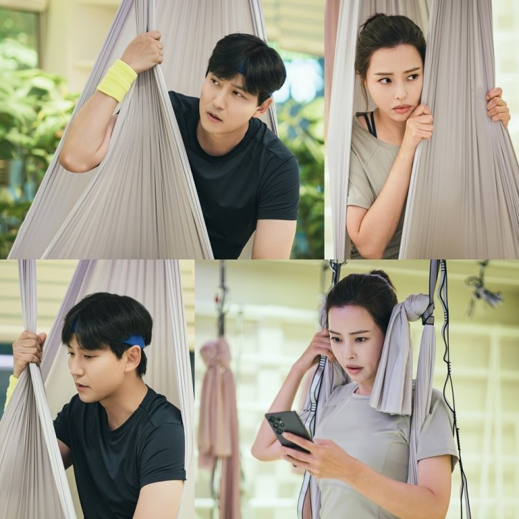 열혈사제2 김남길X이하늬, ‘플라잉 요가’ 접선 현장